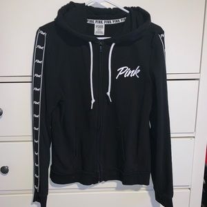 PINK Black Hoodie Sweatshirt